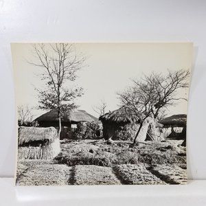 1969 Korean Thatch Hut Village Seoul South Korea 10x12"